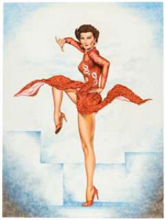 Twigg, Terry - Terry Twigg - Cyd Charisse Painting Original Art (1996)....