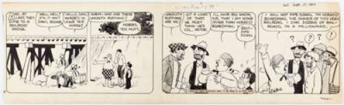 Crane, Roy | Roy Crane Wash Tubbs and Captain Easy Daily Comic Strip Original Art dated 9-15-34 (NEA Service, 1934).... | Heritage