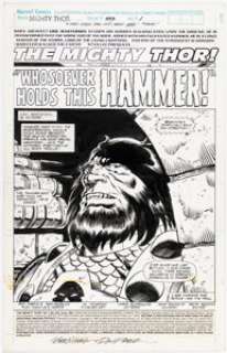 Frenz, Ron | Ron Frenz and Al Migrom Thor #433 Splash Page 1 Original Art (Marvel, 1991).... | Heritage