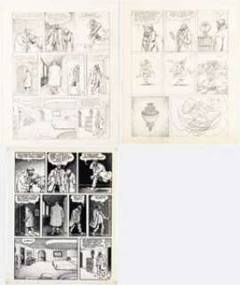 Woodring, Jim | Jim Woodring Jim #3 Story Pages 8-9 Original Art Group of 3 (Fantagraphics, 1987).... | Heritage