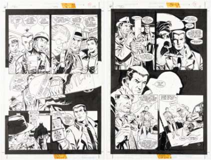 Nolan, Graham - Graham Nolan and Eduardo Barreto Detective Comics #714 Story Pages 10 & 11 Original Art (DC, 1997). ... (Total: 2 Original Art)