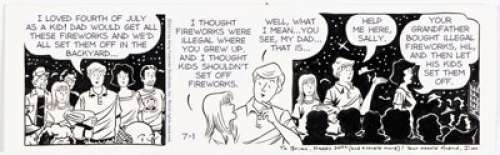 Keefe, Jim - Jim Keefe Sally Forth Daily Comic Strip Original Art dated 7-1-17 (King Features, 2013). ...
