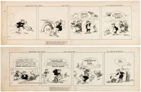 Gene Byrnes - Reg‘lar Fellers Daily Comic Strip Original Art Group of 2 (New York Tribune, Inc., c. 1929). ... (Total: 2 Original Art)