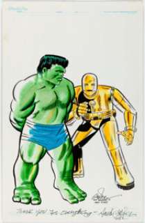 Angel Gabriele - Hulk and Iron Man Jack Kirby Tribute Specialty Illustration Original Art (2012).