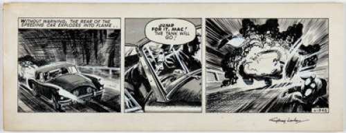 Sydney Jordan Jeff Hawke #H1345 Daily Comic Strip Original Art (Express Newspapers, 1958).