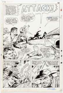 Dick Ayers and John Tartaglione Sgt. Fury Annual #3 Story Page 20 Original Art (Marvel, 1967). | Heritage