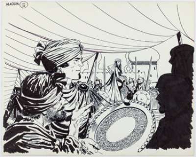 Alex Toth - Aladdin Illustration Original Art (undated). | Heritage