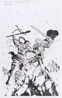 Wellington Alves Brian Pulido‘s Medieval Lady Death #7 Cover Original Art (Avatar Press, 2005).