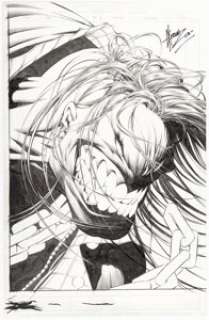 Dale Keown Pitt Vol. 1 Trade Paperback #2 Pin-Up Original Art (Full Bleed Studios, 1999). | Heritage