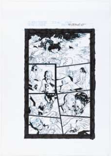 Ruben Rodriguez and Roger Bonet [Rafa Lopez printed blue lines] George R. R. Martin‘s Fevre Dream #4 Story Pages 7-15 (Avatar Press, 2010). (Total: 9 Original Art)