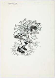 Carmine Infantino Swamp Thing: Weed Killer Action Figure Package Art Illustration Original Art (Kenner, 1990). | Heritage