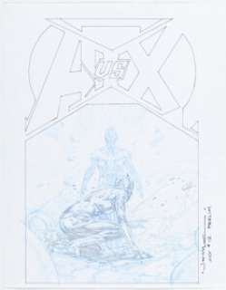Jerome Opeña Avengers vs. X-Men #12 Variant Cover Preliminary Original Art (Marvel, 2012).
