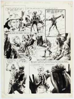 Gray Morrow Blazing Combat #3 "Water Hole!" Story Page 5 Original Art (Harvey, 1966).