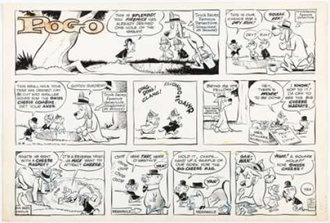 Walt Kelly Pogo Sunday Comic Strip Original Art dated 12-8-63 (Hall Syndicate, 1963). | Heritage