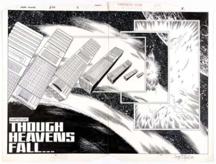 John Byrne and Jerry Ordway Fantastic Four #279 Double Page Spread 2-3 Original Art (Marvel, 1985). (Total: 2 Original Art) | Heritage