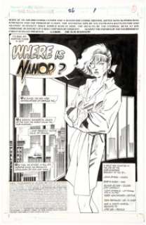 Jae Lee and Bob Wiacek Namor, the Sub-Mariner #26 Splash Page 1 Original Art (Marvel, 1992). | Heritage