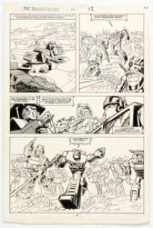 Don Perlin, Ian Akin, and Brian Garvey The Transformers #19 Story Page 9 Original Art (Marvel, 1986). | Heritage