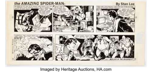 Floro Dery The Amazing Spider-Man Sunday Comic Strip dated 7-14-85 (Marvel/Register and Tribune Syndicate, 1985).