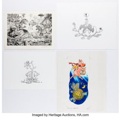 Harry S. Robins, Chas Truog, and Others - Illustrations Original Art Group of 7 (c. 1967-2016). (Total: 7 Original Art)