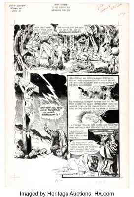 Frank Springer Evergreen Review #40 Phoebe Zeit-Geist Story Page 3 Original Art (Grove Press, 1966). | Heritage