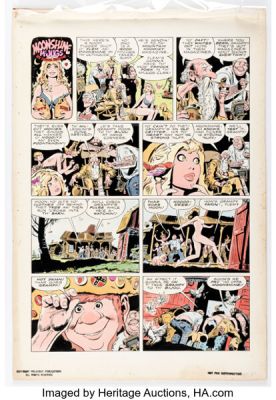 Frank Thorne Playboy Moonshine McJugs Complete 1-Page Story Original Art (HMH, 1980s). | Heritage