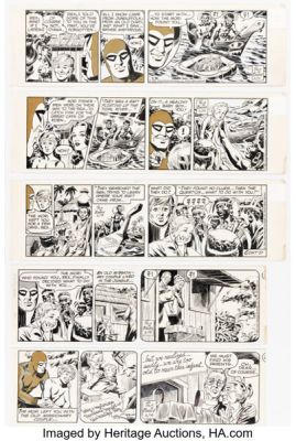 Sy Barry The Phantom Consecutive Daily Comic Strips Original Art Group of 7 (King Features Syndicate, 1982) (Total: 7 Original Art) | Heritage