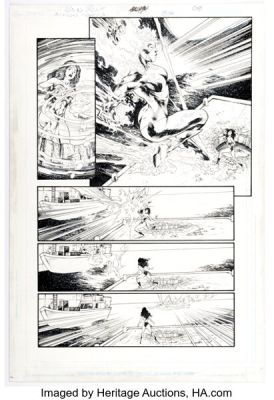Ivan Reis and Marc Campos Action Comics #818 Wonder Woman Story Page 8 Original Art (DC, 2004).