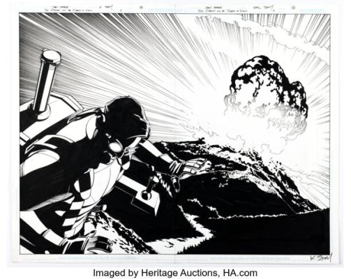 Chris Sprouse and Karl Story Tom Strong and the Robots of Doom #3 Double Page Splash 12-13 Original Art (DC/America’s Best Comics, 2010). | Heritage