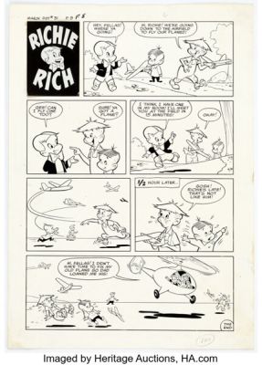 Warren Kremer Little Dot #31 Richie Rich Complete 1-Page Story Original Art (Harvey, 1958). | Heritage