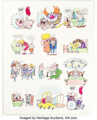 Peter Bagge - Spot Illustrations Original Art (1983). | Heritage