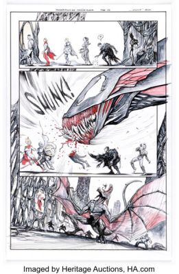 Juan Ferreyra King in Black: Thunderbolts #1 Story Page 6 Original Art (Marvel, 2021).