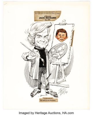 Jack Davis Overstreet Comic Book Price Guide #14 Jack Rickard In Memoriam Illustration Original Art and Production Materials Group of 3 (House of Collectibles/Random House, 1984). (Total: 3 Items) | Heritage