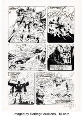John Williams (as John Marshall) and Stephen Baskerville The Transformers #268 "Flashback!" Story Page 2 Original Art (Marvel UK, 1990). | Heritage