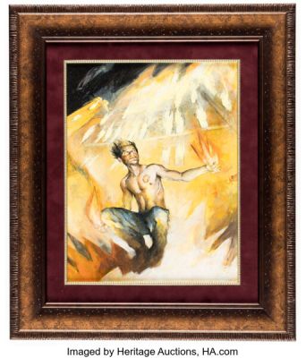 Michael Gaydos Mage: The Ascension: Tales of Magick: Dark Adventure Book Cover Painting Original Art (White Wolf Publishing, 1998).