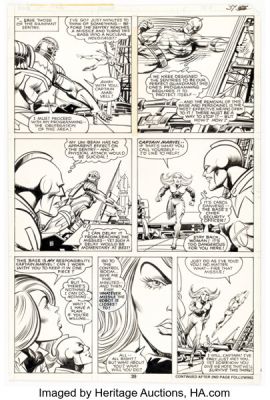 Carmine Infantino and Pablo Marcos What If...? #17 Captain Mar-Vell and Carol Danvers Story Page 5 Original Art (Marvel, 1979). | Heritage