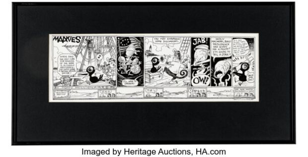 Tony Millionaire Maakies Weekly Comic Strip Original Art (New York Press, 1995).