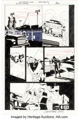 Christopher Jones and Terry Beatty The Batman Strikes #1 Penguin and Kabuki Twins Story Page 12 Original Art (DC, 2004).