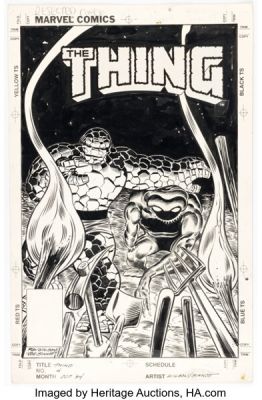 Ron Wilson and Joe Sinnott The Thing #4 Unpublished Cover Original Art (Marvel, 1983). | Heritage