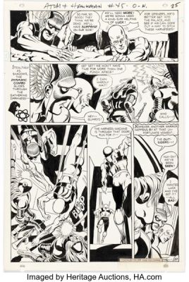 Dick Dillin and Sid Greene The Atom and Hawkman #45 Story Page 20 Original Art (DC, 1969). | Heritage