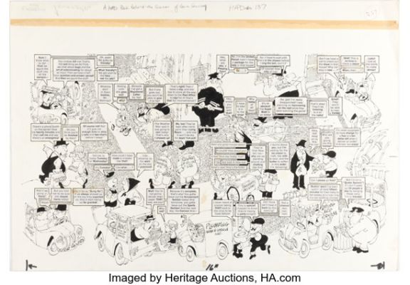 Paul Coker MAD #137 "A MAD Peek Behind the Scenes of Home Services" Complete 2-Page Story Original Art (EC, 1970). | Heritage