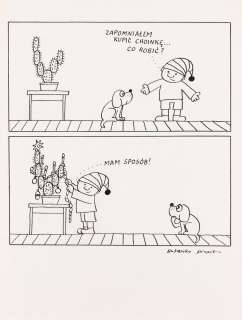 Bohdan Butenko (1931 - 2019) | Bohdan Butenko | "- Zapomniałem kupić choinkę... Co robić?" | Desa Unicum