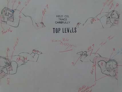 Tintin, Hergé - Croquis préparatoire pour film d animation - Tintin - On a marché sur la lune (années 60) | Catawiki