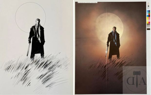 Bec | Lot 320 : Bec / Le temps des loups. Couverture originale du 1e album "Damonte"… | Dagoty