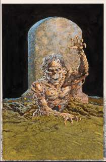 Bernie Wrightson signed painting for Bernie Wrightson: Master of the Macabre trading card set box. | Profiles in History