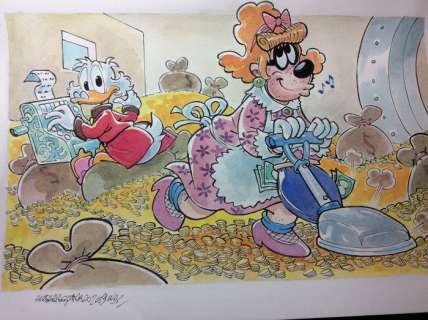 Alessandro Gottardo - Original Drawing - â€œBeagle Maidâ€ - Uncle Scrooge-Picsou-Zio Paperone - (2019) | Catawiki