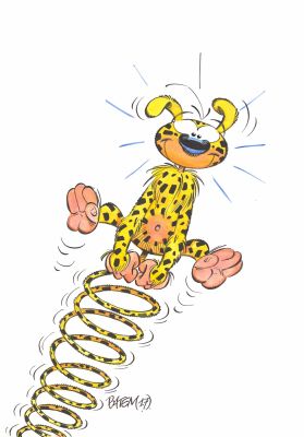Batem (Né En 1960) Le... | Lot 10 - BATEM (né en 1960) Le Marsupilami Encres de couleur... | Tessier Sarrou
