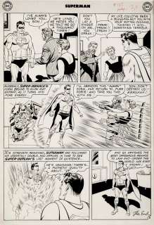 Curt Swan John Forte - superman #137 p 8 (very early swan / forte superman art! ) large art - 1959