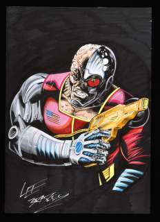 Marvel Comics Deathlok - an original artwork by Lee Bradley. | Ewbank’s