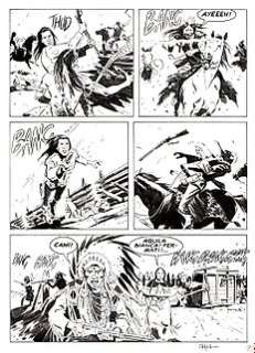 Magico Vento n. 92 - Tavola Originale "La carica dei bisonti" - Loose page - (2005) | Catawiki