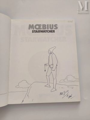 Moebius. | Lot 100 : Starwatcher, album en réédition enrichi d’un dessin-dédicace "à… | Millon
